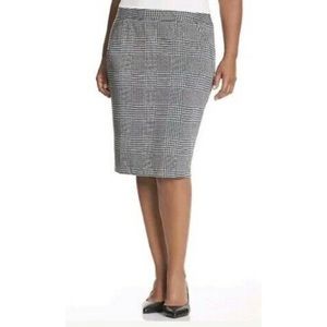 Lane Bryant Ponte Houndstooth Pencil Skirt